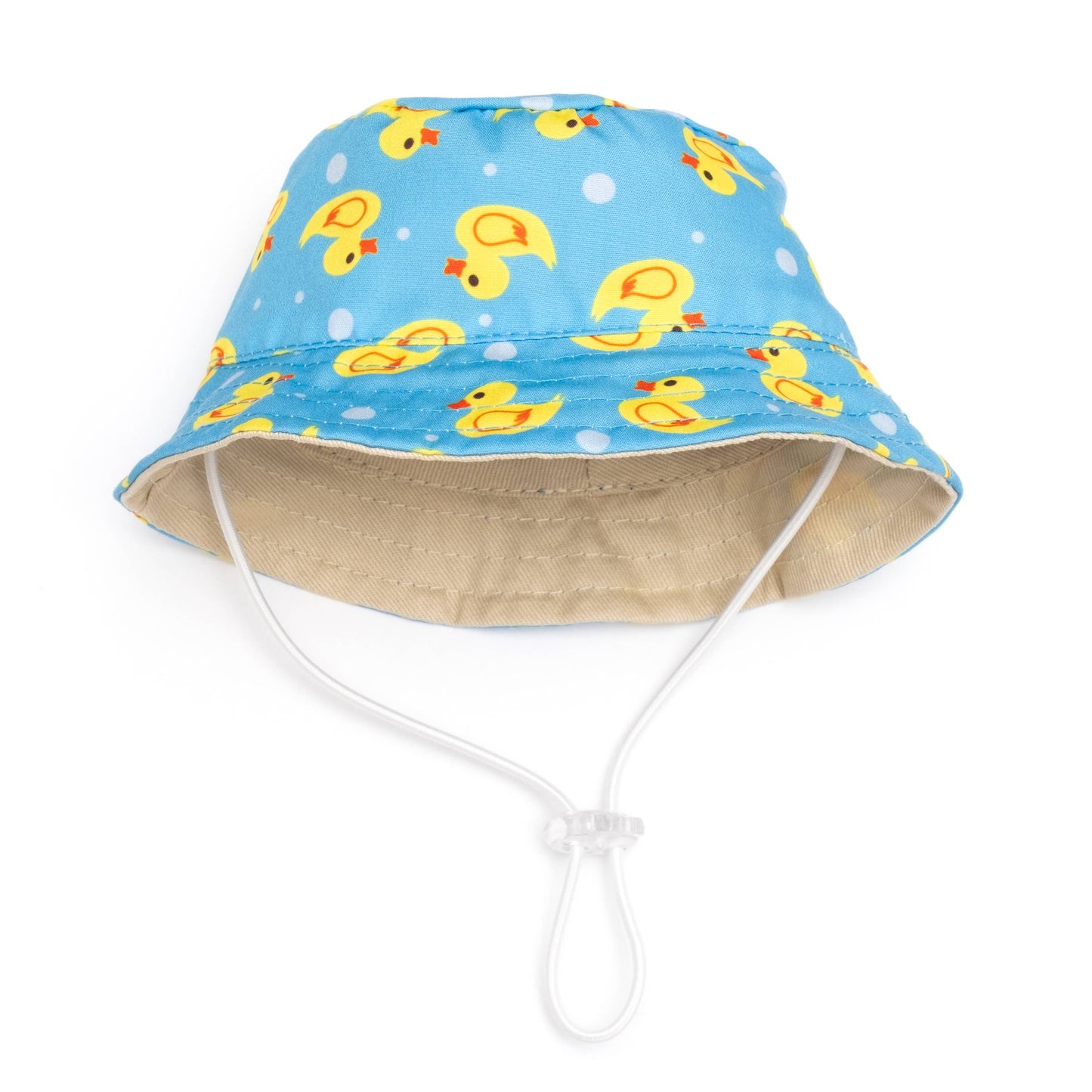 Rubber Duck Bucket Hat: Yellow/ Blue