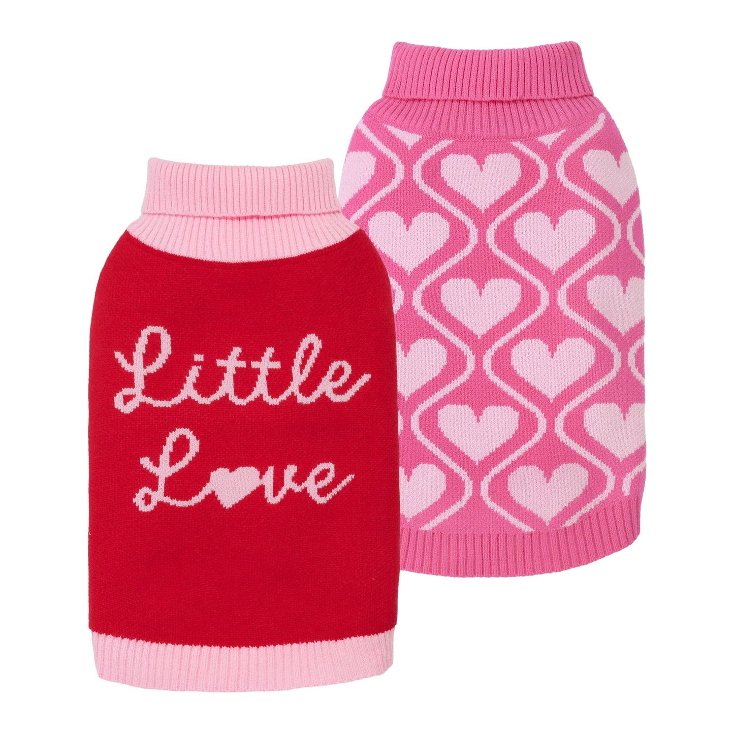 2 Pack Little Love Dog Sweaters: Medium