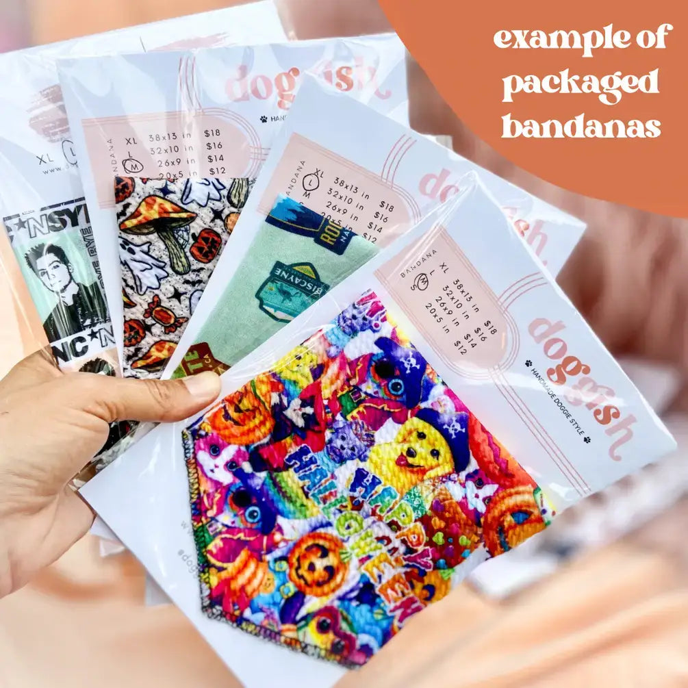 Santa paws Christmas winter red tartan faux fur dog bandana: M