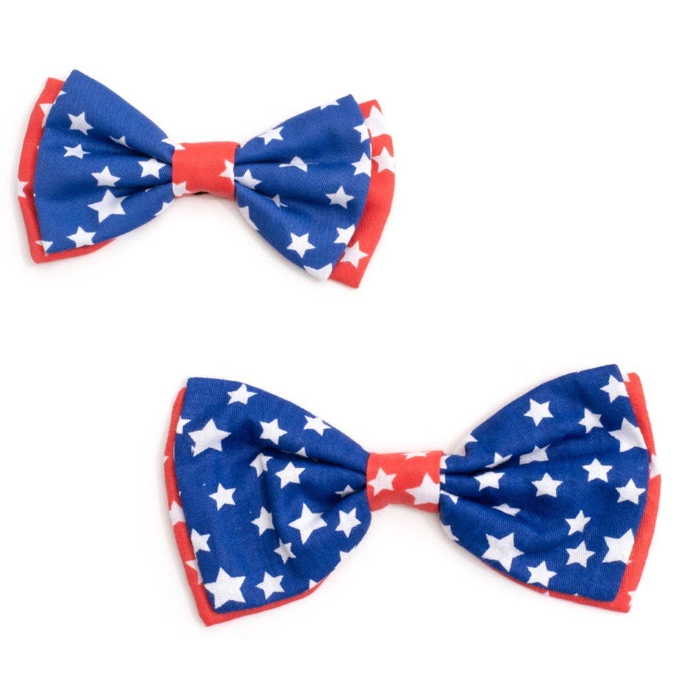 Stars Bow Tie: Navy/Red