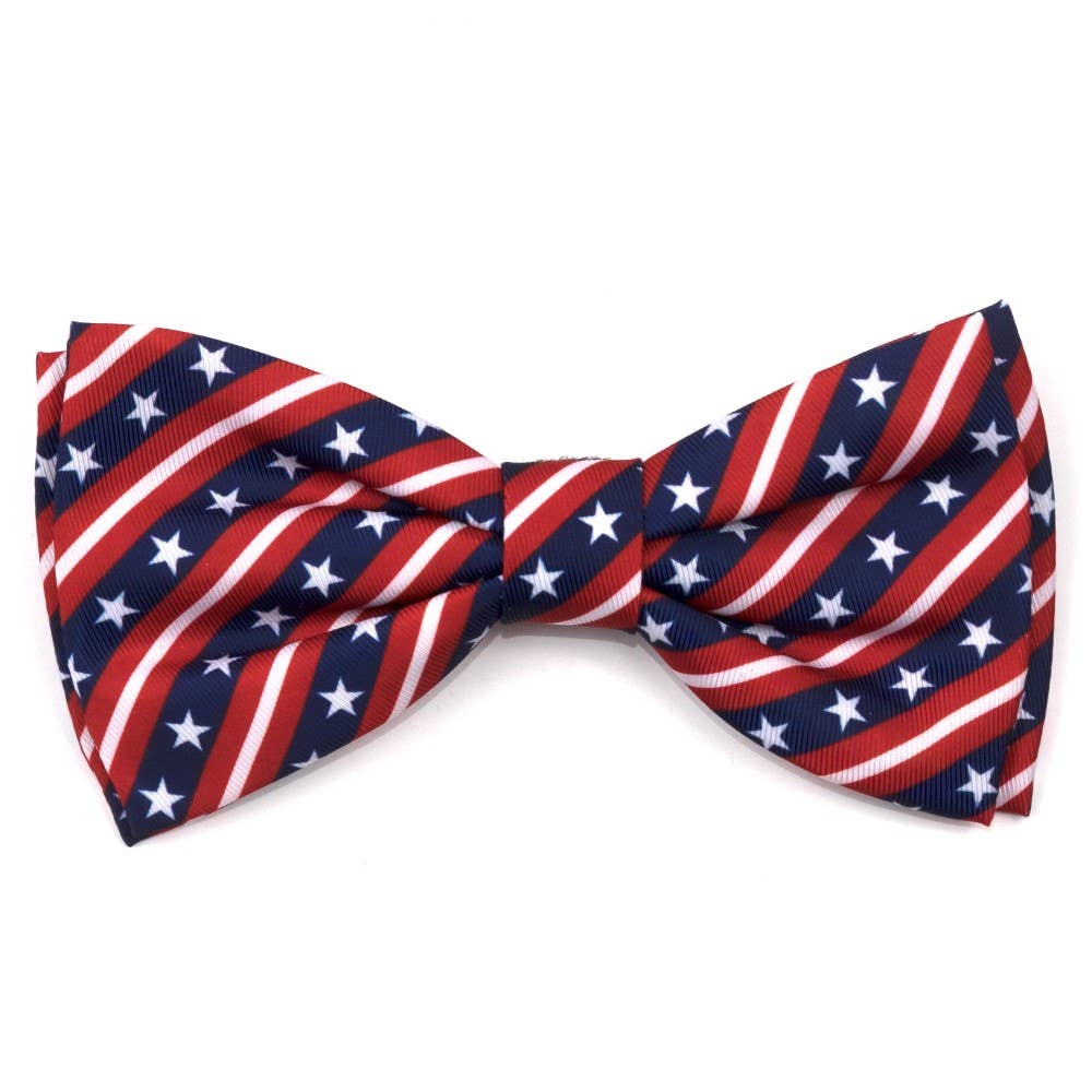Bias Stars and Stripes Bow Tie: Red/White/Blue