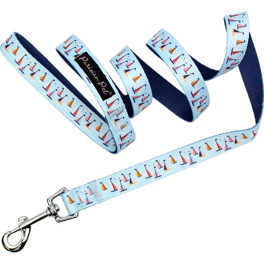 Sail Boats Collar: 4' Leash