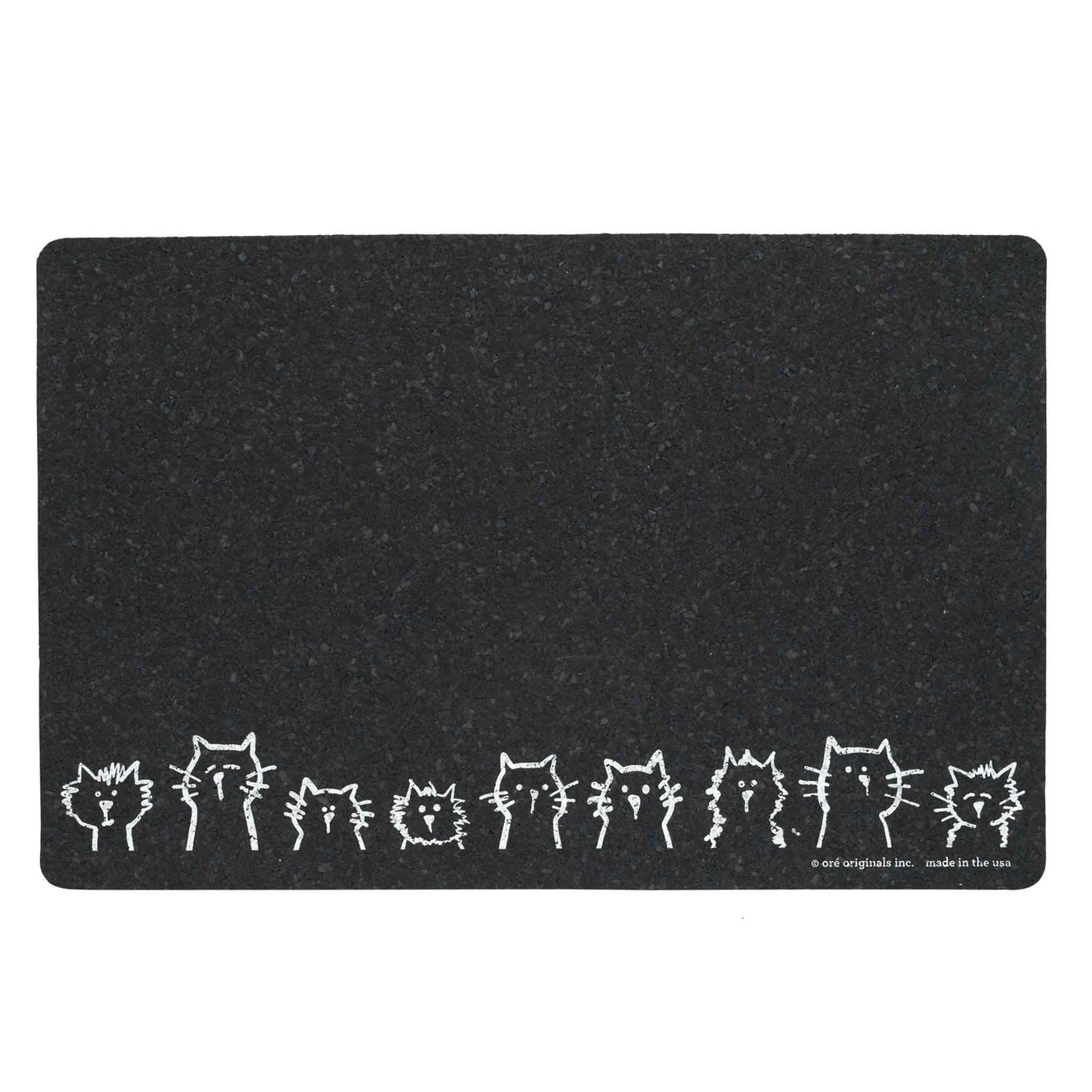 Pet Placemat | Recycled Rubber Cats in Row