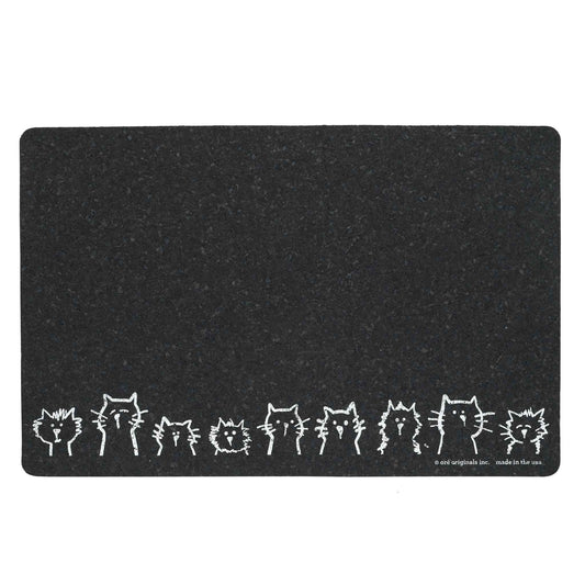 Pet Placemat | Recycled Rubber Cats in Row