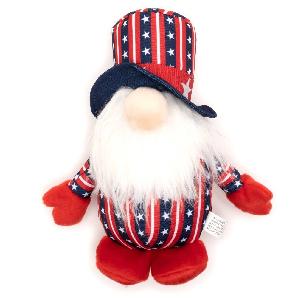 Uncle Sam Gnome Toy: Red/White/Blue