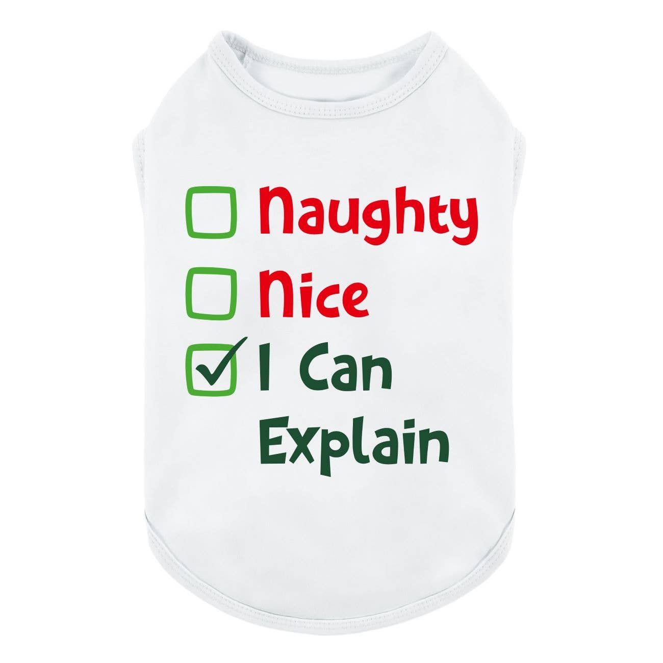 Naughty Christmas Dog Shirt: Red / Small