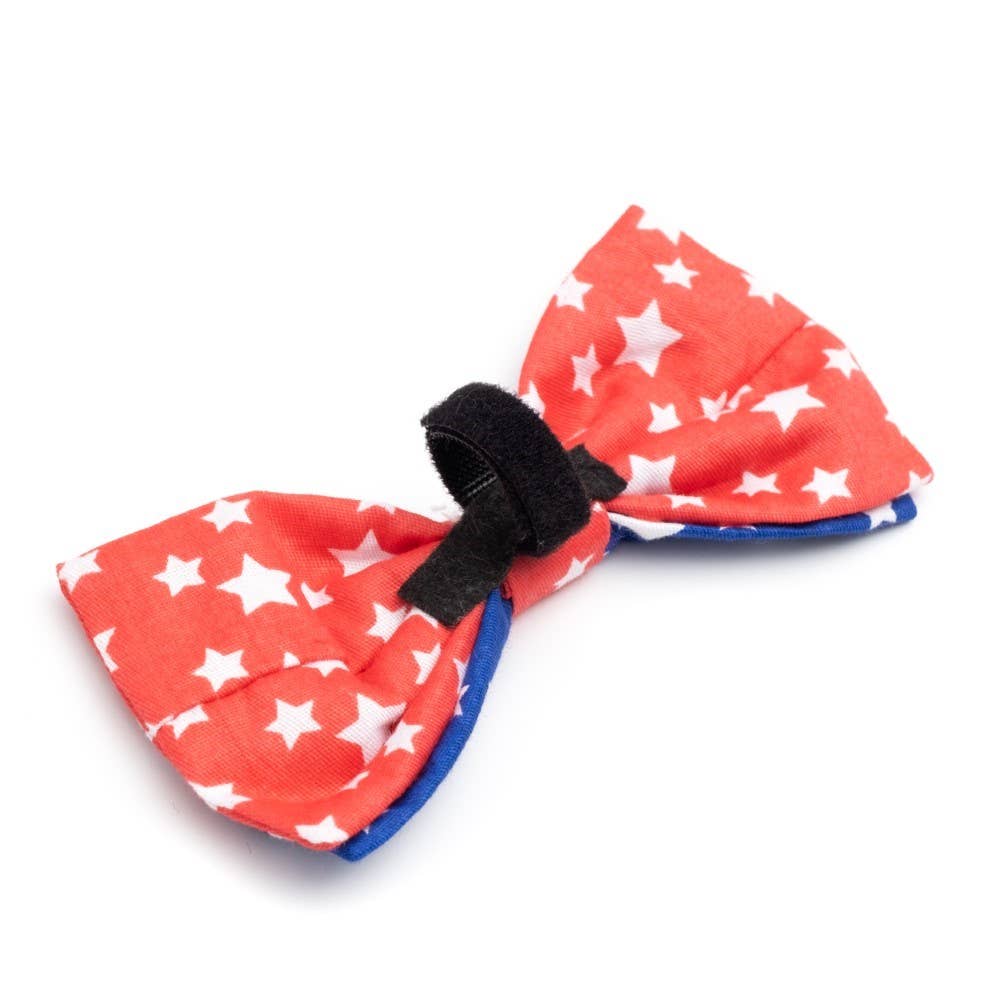 Stars Bow Tie: Navy/Red