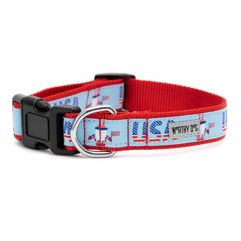 Uncle Sam Gnome Collar: Red/White/Blue