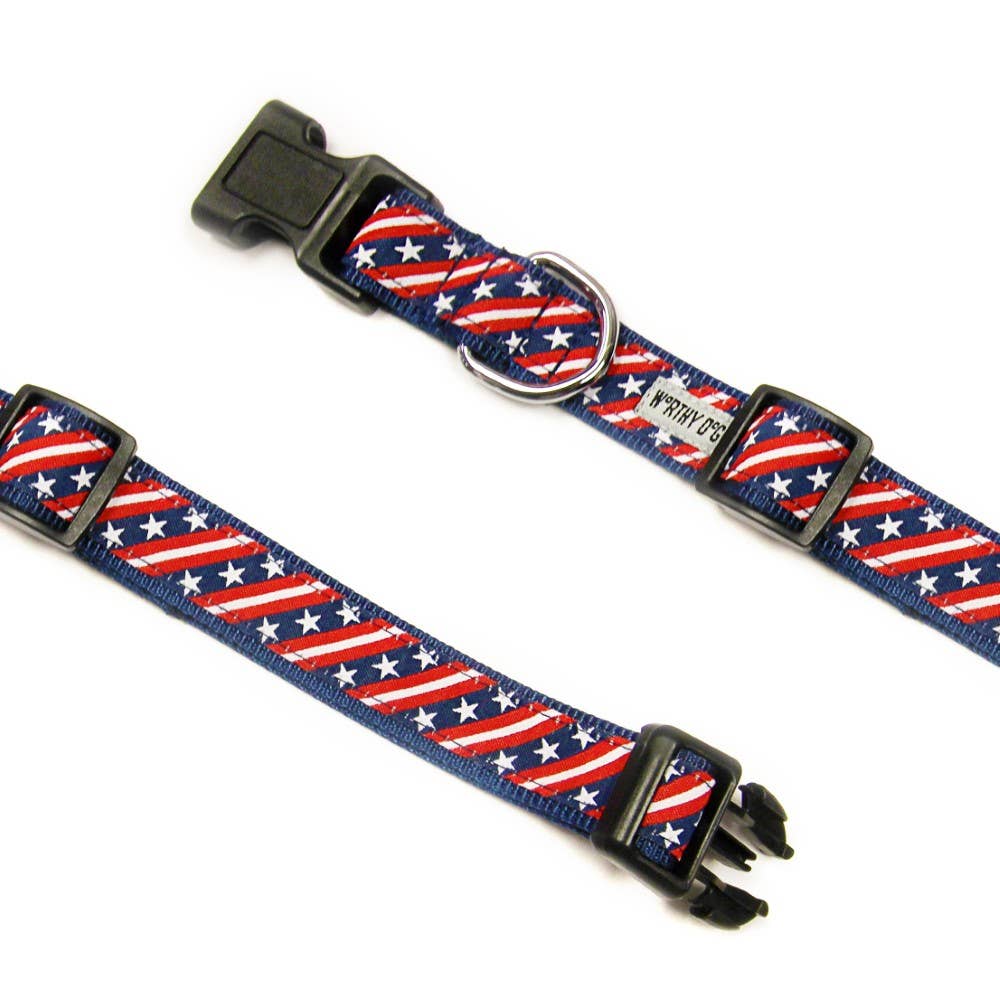 Bias Stars and Stripes Collar: Red/White/Blue