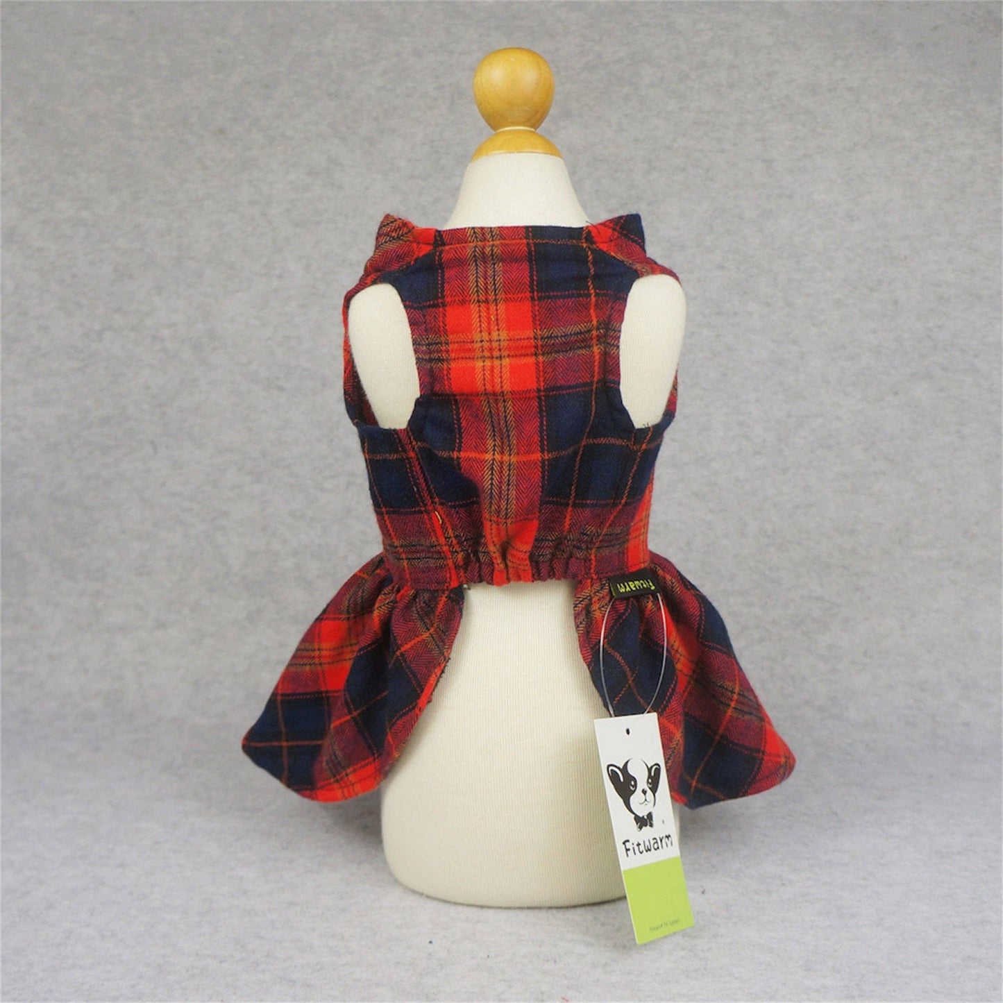 Tartan Plaid Ribbon Dresses: XX-small