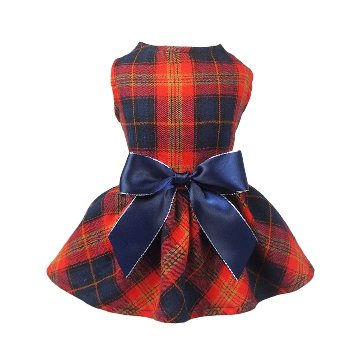 Tartan Plaid Ribbon Dresses: XX-small