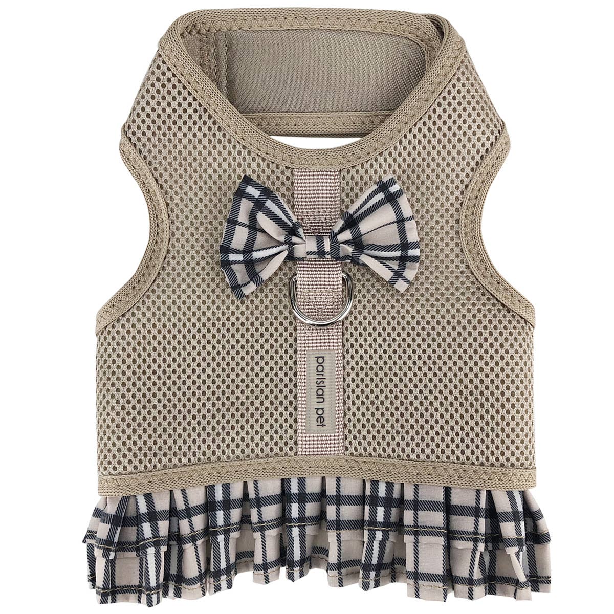 Harness Dress, Khaki Plaid: XL