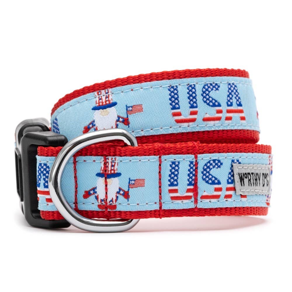 Uncle Sam Gnome Collar: Red/White/Blue