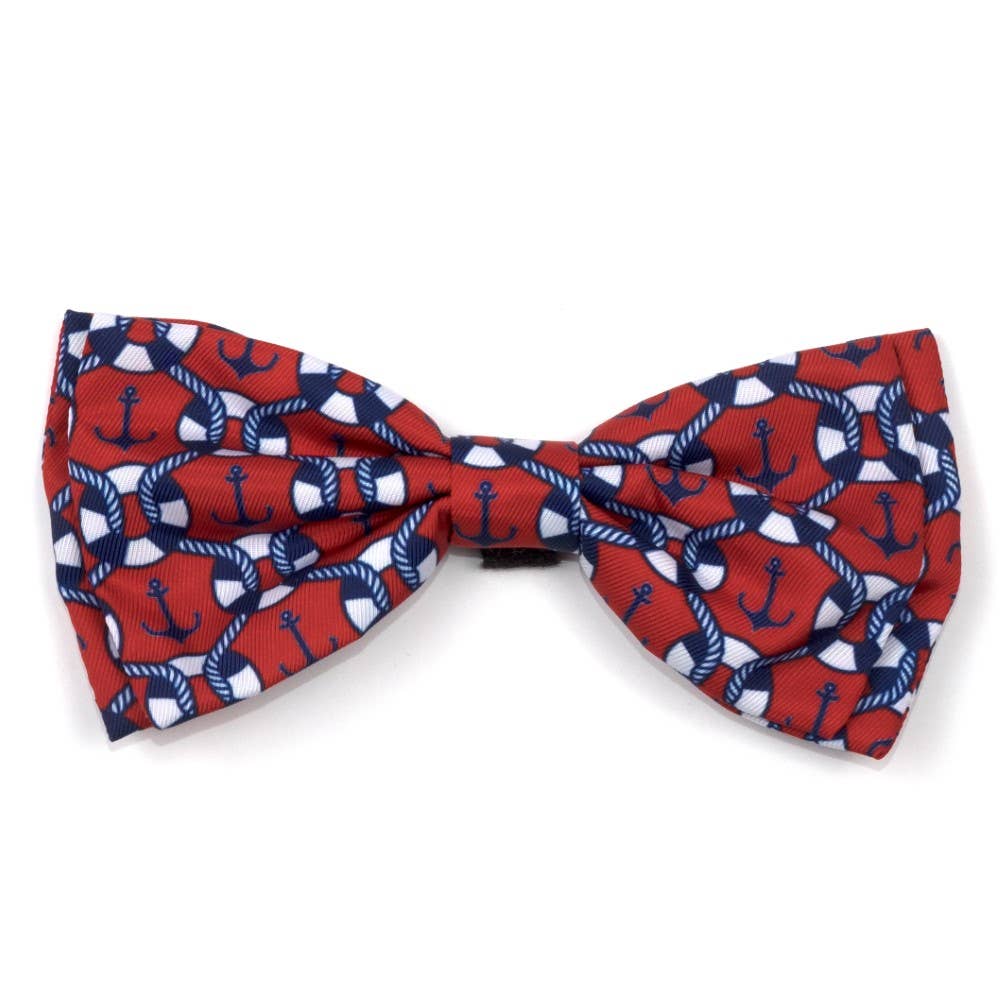 Ships Ahoy Bow Tie: Red