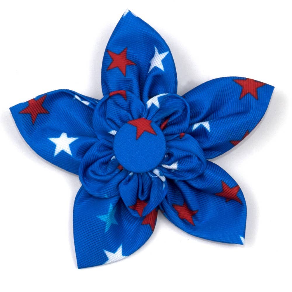 Patriotic Stars Flower: Blue