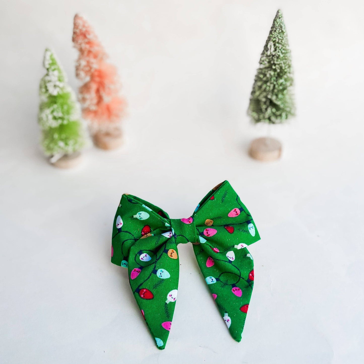 Very Merry and Bright Christmas winter dog sailor bow tie pe: Collar attachment