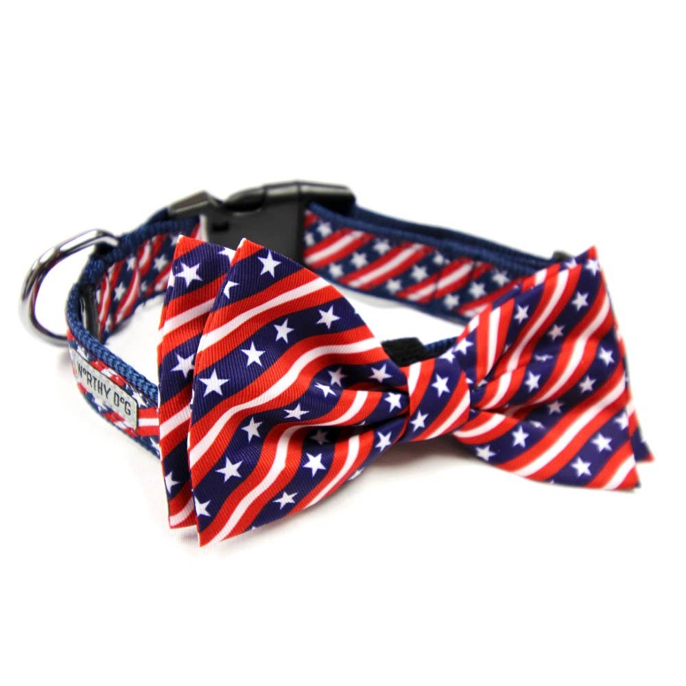 Bias Stars and Stripes Bow Tie: Red/White/Blue
