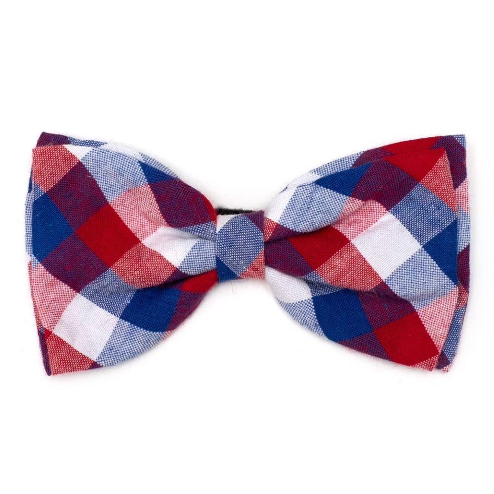 Check Bow Tie: Red/White/Blue