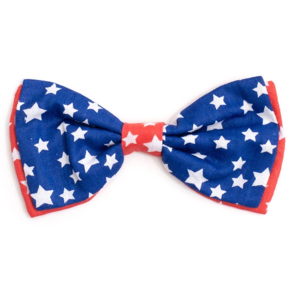 Stars Bow Tie: Navy/Red
